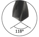 Foret métaux HSS Série courte DIN338N Ø4.1 LU.43 LT.75 Q4.1 Cylindrique Z2 Rot.Droite 