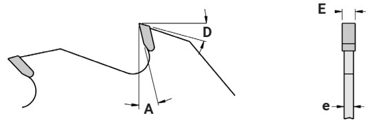 Lame à rainer HW Ø150 Ep.8.0 x 6.0 Z12 Dent.Plate (FZ) Positif d50 