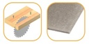 Lame circulaire HW Ø400 Ep.3.6 x 2.5 Z14 Dent.Trap. (TR) + limiteurs Positif d30 TE02 (trio)