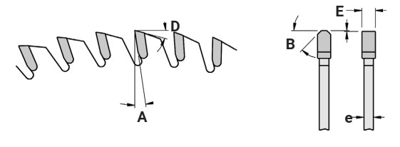 Lame circulaire HW Ø300 Ep.3.2 x 2.2 Z72 Dent.Trap.Plate (FZ/TR) Positif d30 TE02 (trio)