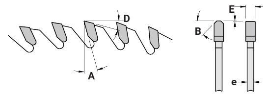 Lame circulaire HW Ø400 Ep.3.8 x 3.2 Z60 Dent.Trap.Plate (FZ/TR) Positif d30 TE03 (2/10/60)