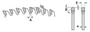 Lame circulaire HW Ø250 Ep.3.4 x 2.6 Z60 Dent.Trap.Plate (FZ/TR) Positif d30 TE06 (2/11/63)