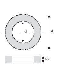 Bague de remplissage d30 D.45 Ep.0.3 