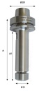 Mandrin HSK63F A=150 LU.116 ER16 Ecrou silencieux Rot.Droite 