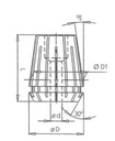 Pince de serrage EOC25 (GRS25) d7-6.5 D.35 LT.52 