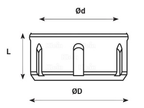 Ecrou standard EOC25 (GRS25) D.60 HT.30 Rot.Droite 