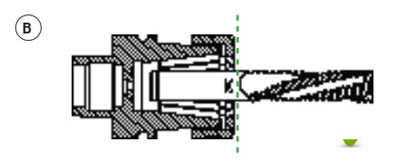 Ecrou standard EOC25 (GRS25) D.60 HT.30 Rot.Droite 