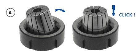 Ecrou silencieux ER16 D.32 HT.17.5 Rot.Droite 