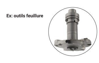 Arbre porte-fraise HSK63F A=33 LU.83 Arbre Ø30 Bride mâle Rot.Droite 