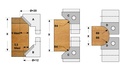 Secteur amovible Carbure Rayon R4 Tr.Dessus Rot.Arbre de gauche Type C Queue d'Aronde 