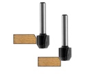 Mèche à affleurer HW Brasé Chanfrein + Droit 45° Ø12 LC.12 LU.12 LT.42 Q6 Z2 Rot.Droite 