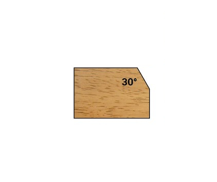 Mèche à affleurer HW Brasé Chanfrein 30° Ø24 LC.12 LU.12 LT.45 Q6 Z2 Rot.Droite 