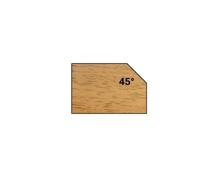 Mèche à affleurer HW Brasé Chanfrein 45° Ø24 LC.9 LU.9 LT.40 Q6 Z2 Rot.Droite 