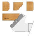 P.O. à profiler à plaquettes HW 1/4 de rond R5 R6 R7 R8 Ø160 LU.45 d50 Z2 Rot.Droite Tr.Dessous