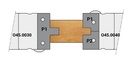 P.O. à profiler à plaquettes HW + 2 logements pour secteurs Rainure Avt. 10 Ø140 Ep.6 d50 Z2 Rot.Gauche / Droite