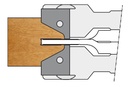 P.O. à profiler à plaquettes HW Congé à baguette Profil M (Avt.20) Ø170 d50 Z2 Rot.Droite Tr.Dessus
