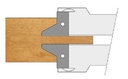 P.O. à contre-profiler à plaquettes HW Doucine Profil A (5.5x10 – Avt.10) Ø300 d50 Z3 Rot.Droite Tr.Dessous Tenon long