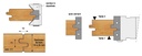 P.O. à profiler à plaquettes HW + 2 logements pour secteurs Bouvetage en S 11x12 Auto-serrant Ø144 x 40 d50 Z2 Rot.Gauche / Droite