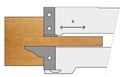 P.O. à tenonner extensible à plaquettes HW Ø280-330 LU.28 d50 Z2+2 Biaise négative Rot.Droite Tr.Dessous COMPLET