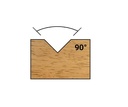 Mèche à graver   à plaquettes HW   Pointe   90°  Ø 19  LC. 8  LU. 8  LT. 67  Q 10  Z 1  Rot. Droite 