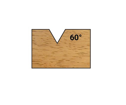 Mèche à graver   à plaquettes HW   Pointe   60°  Ø 26  LC. 23  LU. 23  LT. 61  Q 12  Z 1  Rot. Droite 
