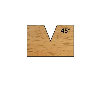 Mèche à graver   à plaquettes HW   Pointe   45°  Ø 21  LC. 25  LU. 25  LT. 61  Q 12  Z 1  Rot. Droite 