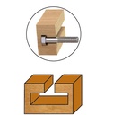 Mèche à profiler   HW Brasé   En T  Ø 9.8 - 5.0  LC. 4.1  LU. 9.8  LT. 38  Q 8  Z 2  Rot. Droite 