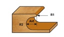 Mèche à profiler   HW Brasé   Prise de doigt   R2 - R6  Ø 38  LC. 17  LU. 17  LT. 59  Q 12  Z 2   Neutre  Rot. Droite 