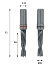 Mèche à façonner HWM Borgne Ø20 LU.27 LT.57.5 Q10 Méplat Z2 Rot.Gauche 