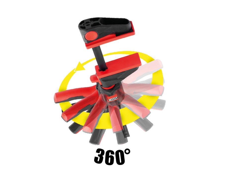 Presse rapide à poignée pivotante 360° (gâchette) LG.450 Saillie 80 1400N 
