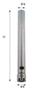 Rallonge de queue à pince ER16 MINI Q12 D.22 LT.118 Ecrou standard Rot.Droite 