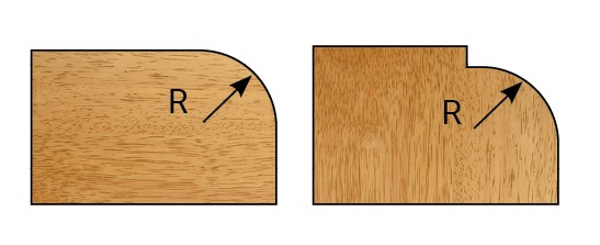 Mèche à profiler HW Brasé 1/4 de rond R15 Ø42 LC.21 LU.21 LT.73 Q12 Z2 Rot.Droite 
