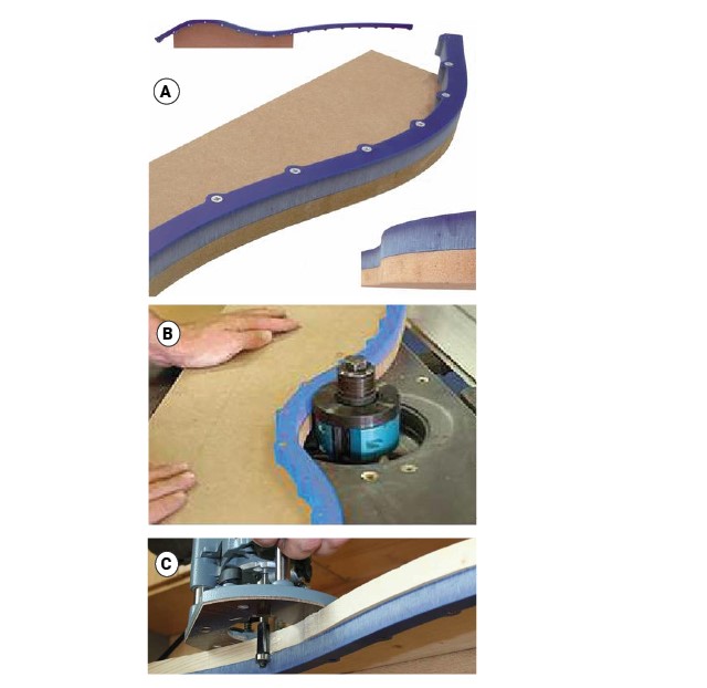 Règle flexible pour gabarit  Long. 3000   Int. R100 / Ext. R120 mm 