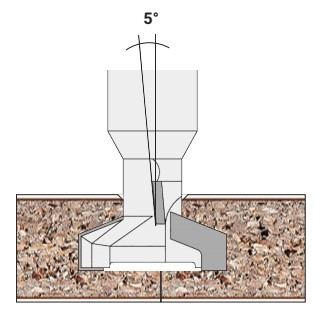 Mèche à profiler   Diamant   Profilé Alu   Trapèze (LMC Y15)  Ø 26.5  LC. 17  LU. 17  LT. 80  Q 16  Z 2   Biaise négative  Rot. Droite 