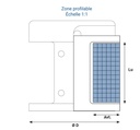 Mèche à profiler   à plaquettes HW   MULTIPROFIL   Type 4  Ø 60  LU. Section 39x18  LT. 100  Q 20  Z 2   Neutre  Rot. Droite 