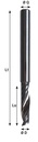 Mèche à défoncer HWM Finition PLEXI Ø4 LC.20 LU.20 LT.55 Q4 Z1 Hél. Positive Rot.Droite