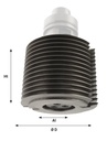 P.O. à profiler   à plaquettes HW   Bouvetage   Sinusoïdal Pas=7mm  Ø 120  LU. 100  d 30  Z 2 Rot. Droite