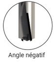 Mèche à défoncer Diamant ( H=3.5) Finition Ø8 LC.15 LU.24 LT.70 Q8 Z2 Coupe neutre Rot.Droite - Corps HWM