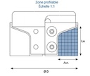 Mèche à profiler   à plaquettes HW   MULTIPROFIL   Type 3  Ø 62  LU. Section 25x18  LT. 98.5  Q 20  Z 2   Neutre  Rot. Droite 