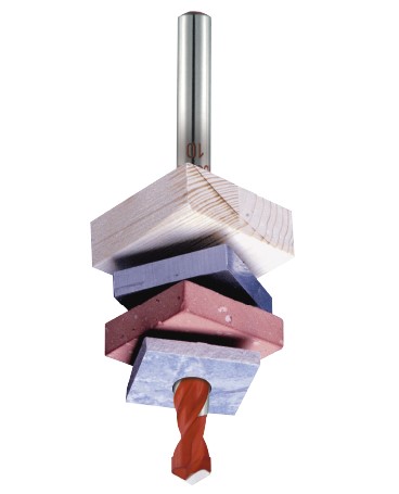 Foret multi-matériaux HW brasé Pointe 130° Ø6 LU.54 LT.100 Q5 Cylindrique Z2 Rot.Droite 