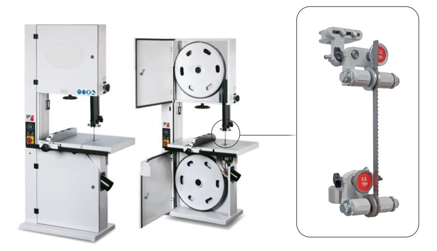 Galet latéral pour scie à ruban   GL456 pour volant Ø400-600  Ø 35 M6 avec palier