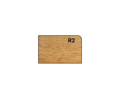 Mèche à affleurer Diamant 1/4 de rond R2 Ø19.8 LC.3 LU.3 LT.45 Q6 Z2 Rlmt.à l'extrémité Rot.Droite 