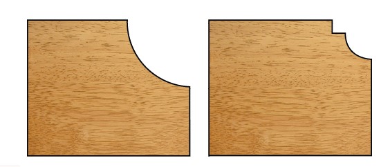 Mèche à profiler   à plaquettes HW   Congé - Multiprofil   (nue)  Ø 25  LC. 24  LU. 24  LT. 74  Q 8  Z 2  Rot. Droite 