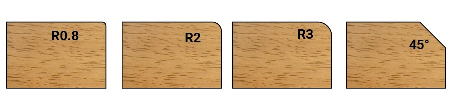 Mèche à affleurer à plaquettes HW Chanfrein 45° Ø26 LC.10 LU.10 LT.59 Q8 Z2 Rlmt.à l'extrémité Rot.Droite 
