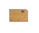 Mèche à affleurer à plaquettes HW 1/4 de rond + Chanfrein 45° R3 Ø26 LC.10 LU.10 LT.59 Q8 Z2 Rlmt.à l'extrémité Rot.Droite 