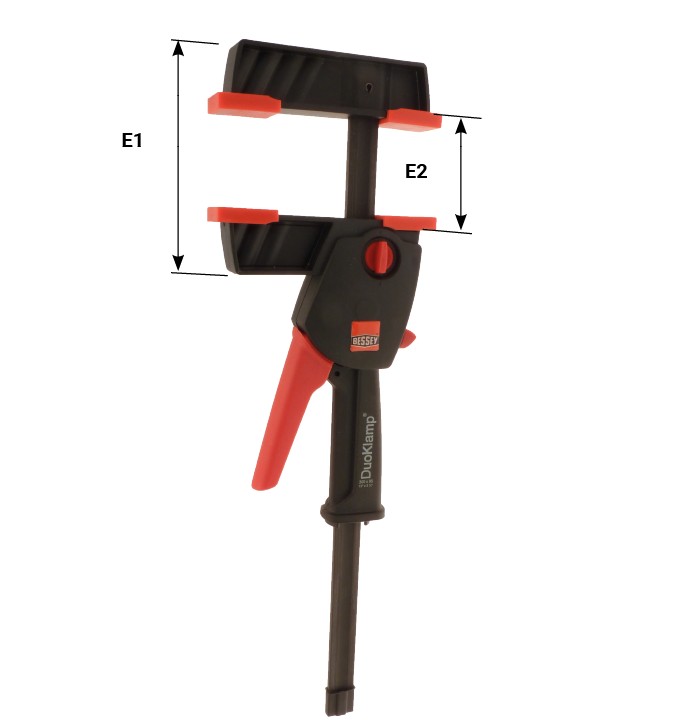 Presse rapide double saillie à gachette LG.300 Saillie 25/85 1200N DUOKLAMP
