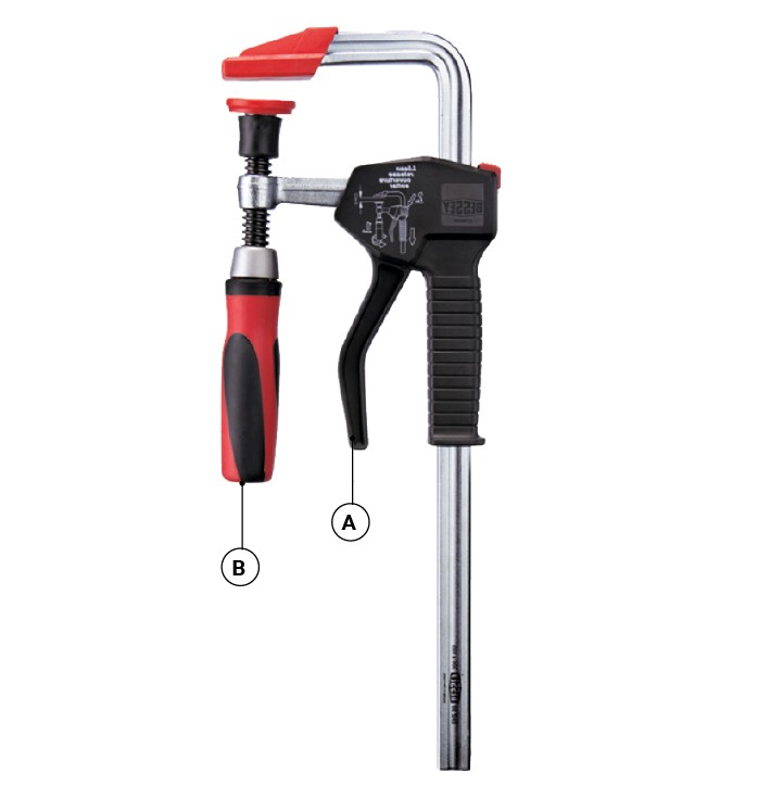 Presse rapide à gâchette et poignée vissable LG.600 Saillie 100 5000N EHZ