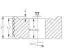 Calibreur diamant fractionné Ø100 (T7) LU.48 HT.Moy.40.6 d30+Cl. Z3+3 (Z18) ( H=4.5) Rot.Droite 