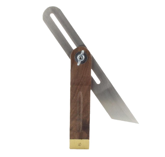 Fausse equerre L250 manche noyer et laiton