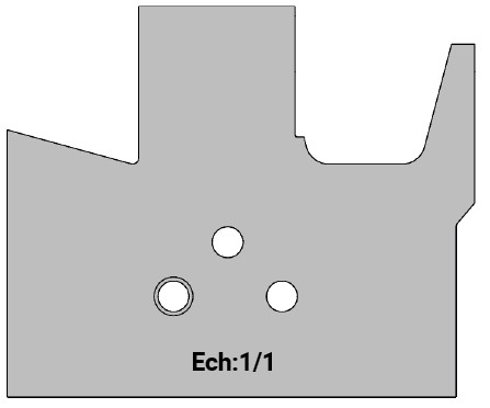 Jeu de 2 lames Rotoprofil   HSS   ISOL PRO - Ouvrant Ht.56 - Profilage pente 15° et pareclose 
